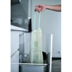 Nedbrytbar Avfallspåse med dragsko - 50 L, 10-pack