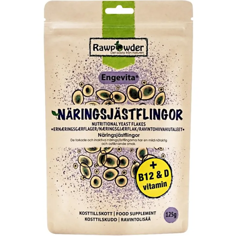 Näringsjästflingor Engevita® med Vitamin B12 & D, 125 g