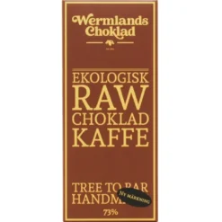 Rawchoklad Kaffe 73%, 50 g