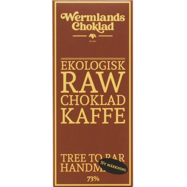 Rawchoklad Kaffe 73%, 50 g