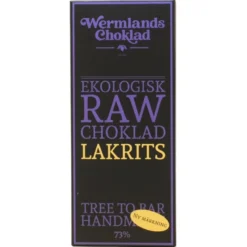 Rawchoklad Lakrits 73%, 50 g