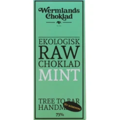 Rawchoklad Mint 73%, 50 g