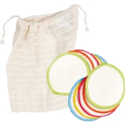 Rengöringspads Bomull, 10-pack + Tvättpåse