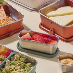 Rise Snack Box - Brushed Stainless, 295 ml