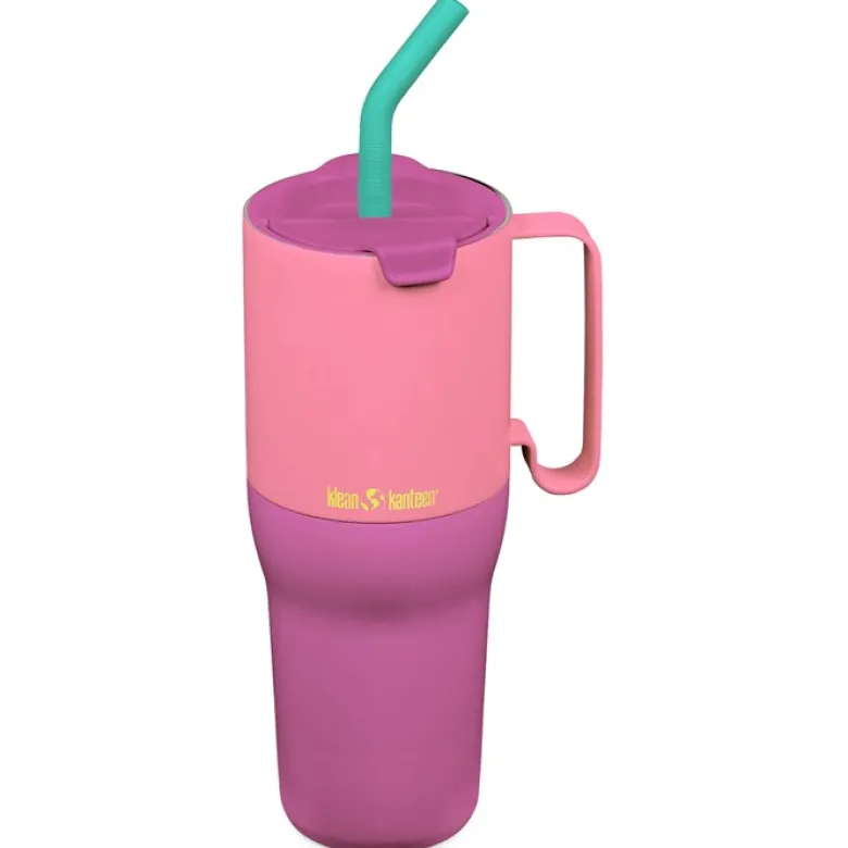 Rise Tumbler med Sugrörslock - Pink Lemonade Kaleidoscope, 1065 ml