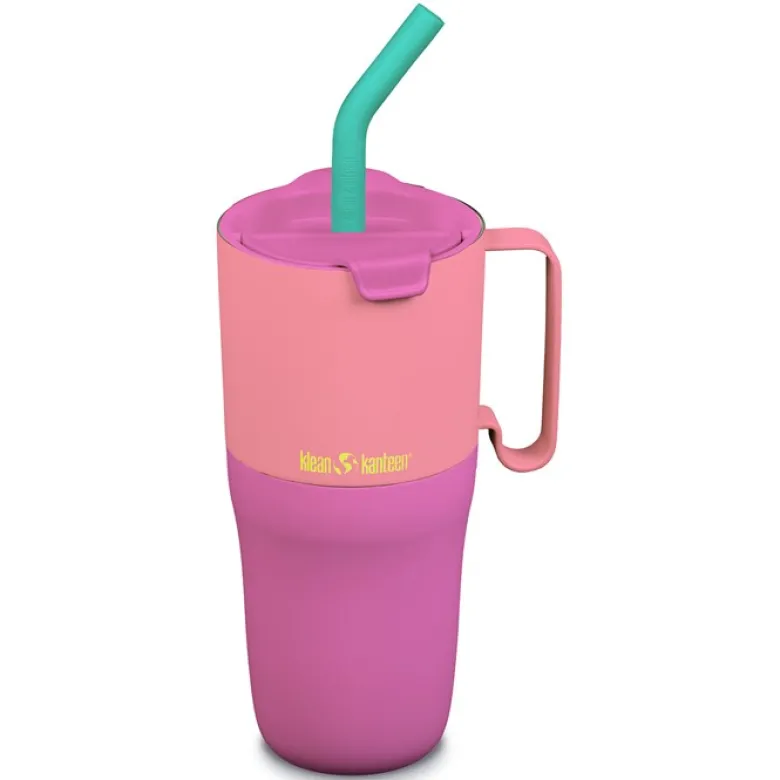 Rise Tumbler med Sugrörslock - Pink Lemonade Kaleidoscope, 769 ml
