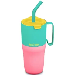 Rise Tumbler med Sugrörslock - Turquoise Kaleidoscope, 769 ml