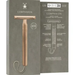 Säkerhetshyvel Companion Rose Gold Matt - Stängd kam
