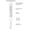 Säkerhetshyvel Companion Silver Matt - Stängd kam