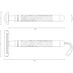 Säkerhetshyvel Companion Silver Matt - Stängd kam