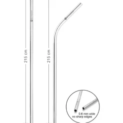 Stainless Steel Straws, 8 st