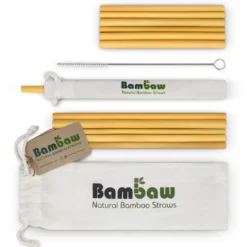 Sugrör Bambu - Korta + Långa, 12-pack