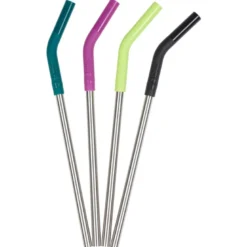 Sugrör Rostfritt stål (Ø 8 mm) - Multi Color, 4-pack