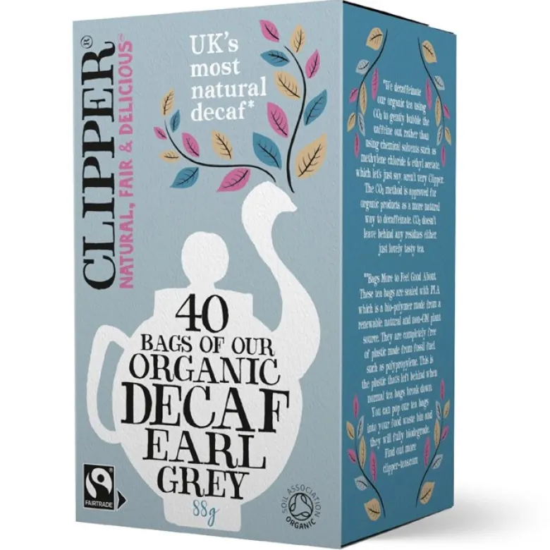 Svart Te Earl Grey Decaf, 40 påsar