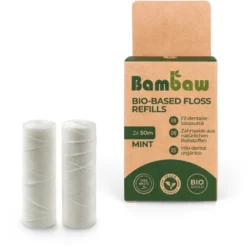 Tandtråd Bioplast Refill - Mintsmak, 2 x 50 m