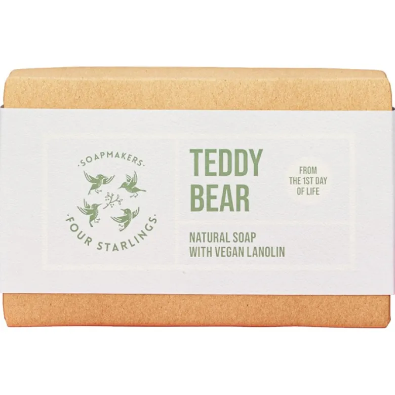 Teddy Bear Bar Soap with Vegan Lanolin, 110 g