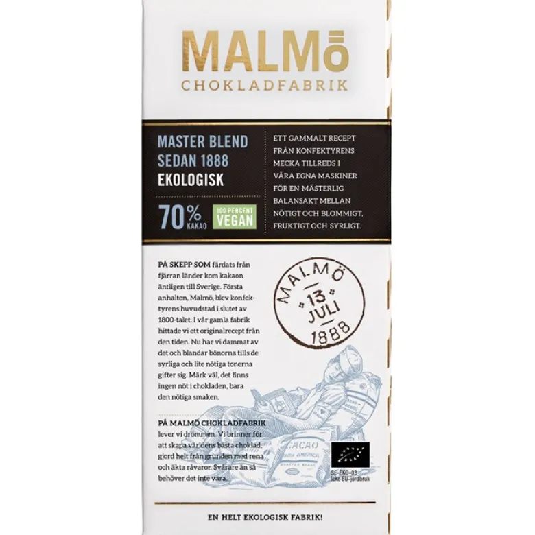 Tegel Mörk Choklad Master Blend 70%, 80 g