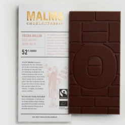 Tegel Mörk Mjölkchoklad Friska Hallon 52%, 80 g