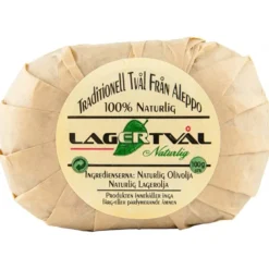 Traditionell Aleppotvål Oval - 8% lagerbärsolja, ca. 125 g