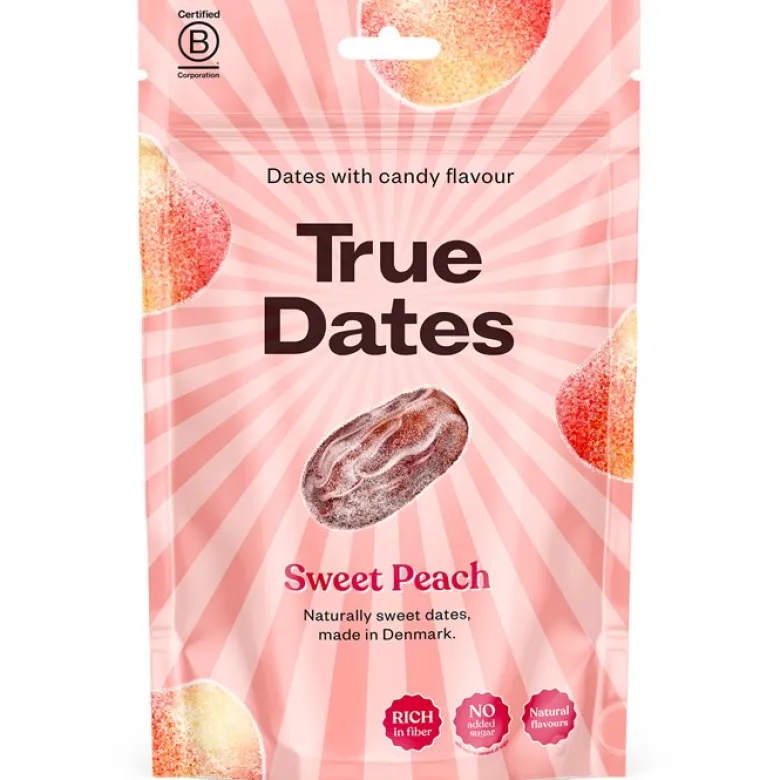 True Dates Dadlar Sweet Peach, 100 g