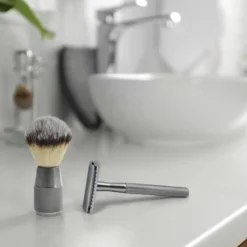 Vegansk Rakborste - Silver