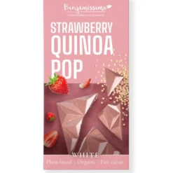 Vit Choklad med Jordgubbe & Quinoa, 60 g